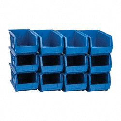 Quantum Storage QUS240BLCS Plastic Hopper Stacking Bin Blue
