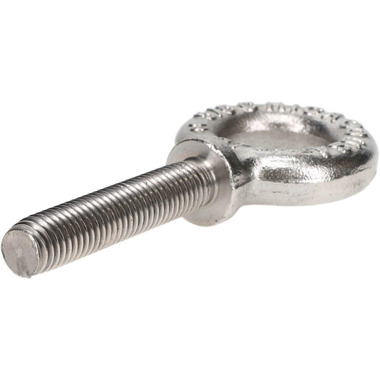 Gibraltar 13150 6 Fixed Lifting Eye Bolt With Shoulder, 1,400 lb Capacity, 3/8-16 Thread, Grade 316 Stainless Steel