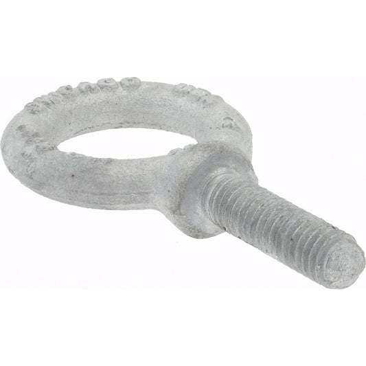 Gibraltar 26158 6 Fixed Lifting Eye Bolt With Shoulder, 900 lb Capacity, 5/16-18 Thread, Grade C-1035 Forged Steel