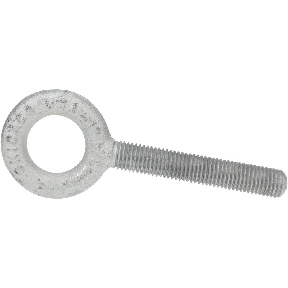 Gibraltar 26975 9 Fixed Lifting Eye Bolt Without Shoulder, 6,000 lb Capacity, 3/4-10 Thread, Grade C-1035 Steel