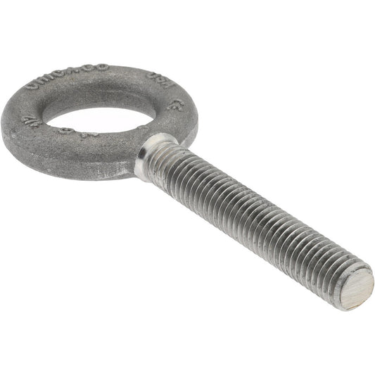 Gibraltar 11691 6 Fixed Lifting Eye Bolt Without Shoulder, 2,600 lb Capacity, 1/2-13 Thread, Grade C-1035 Forged Steel