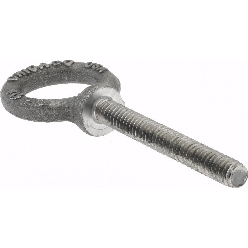 Gibraltar 12808 7 Fixed Lifting Eye Bolt With Shoulder, 500 lb Capacity, 1/4-20 Thread, Grade C-1035 Forged Steel