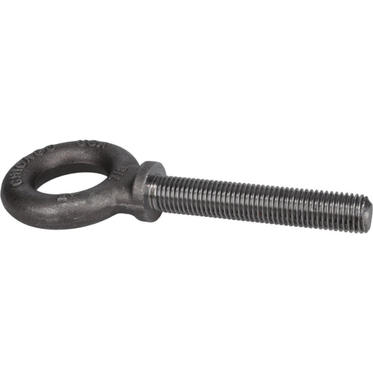 Gibraltar 12980 0 Fixed Lifting Eye Bolt With Shoulder, 7,000 lb Capacity, 7/8-9 Thread, Grade C-1035 Forged Steel