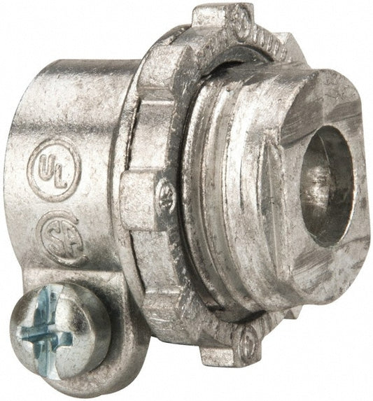 Thomas & Betts XC269 Conduit Connector For FMC, Die Cast Zinc, 3/8" Trade Size