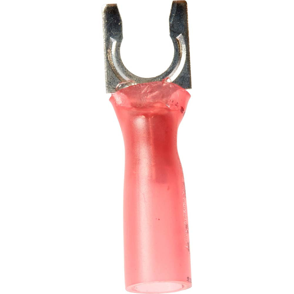 3M 7010398218 Locking Fork Terminal Red, Partially Insulated, #10 Stud, Crimp