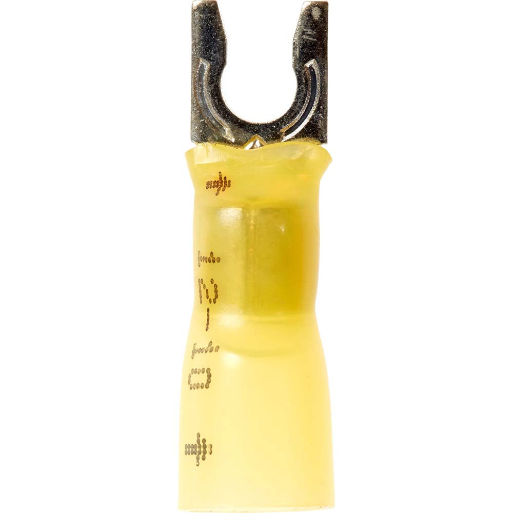 3M 7100017420 Locking Fork Terminal Yellow, Partially Insulated, #8 Stud, Crimp