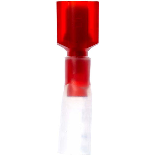 3M 7000133397 Wire Disconnect Male, Red, Nylon Heat Shrink, 22-18 AWG, 1/4" Tab Width