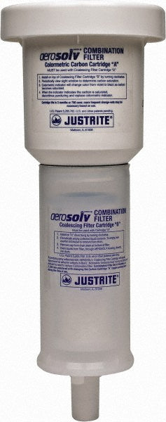 Justrite Mfg. Company 28224 Drum Vents Vent Type Drum Filter Cartridge  Connection Size 0.75in  Thread Type NPT  Vacuum Relief Automatic  Body Material Polyethylene  Color White