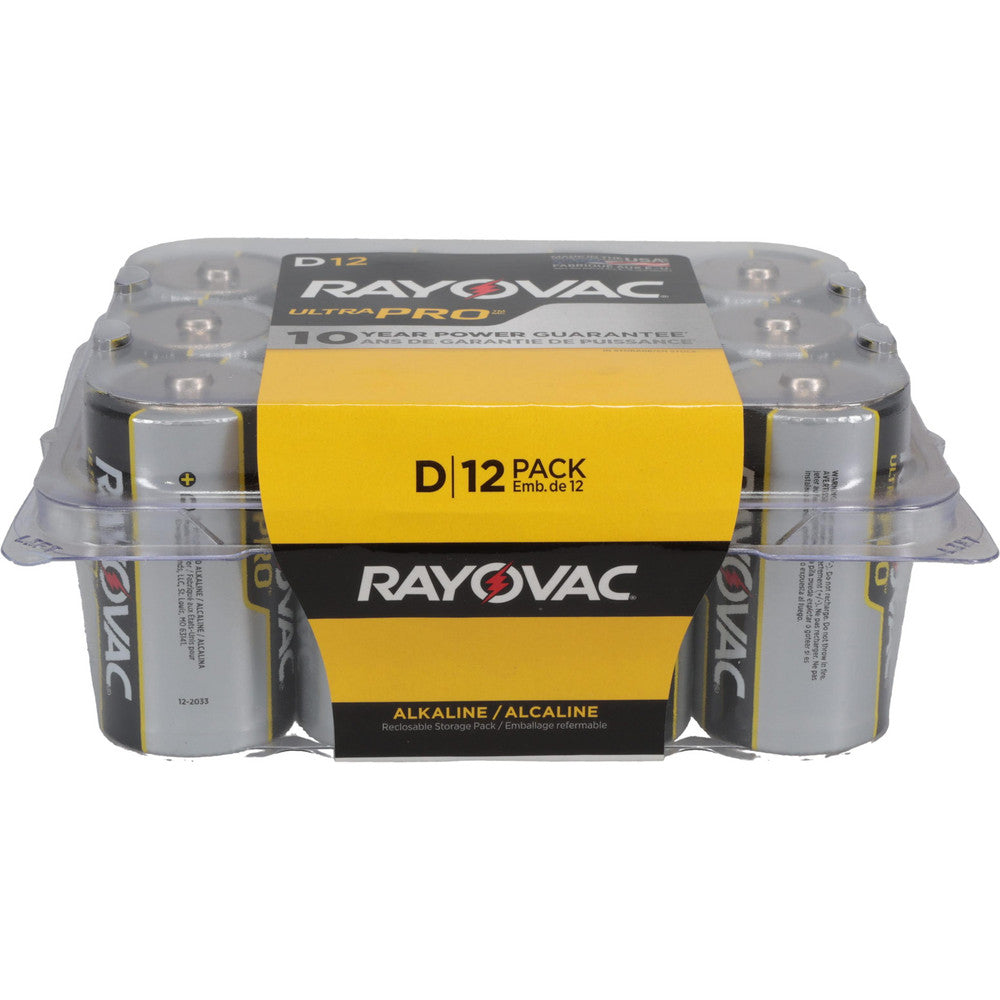 Rayovac ALD-12PP 12 Qty 1 Pack Size D, Alkaline, 12 Pack, Standard Battery