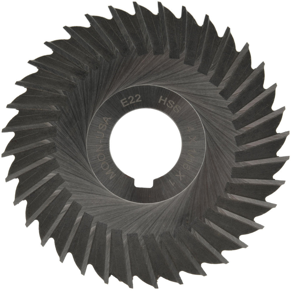 MOON CUTTERS CO. SS462 Side Chip Saw 4" Blade Dia, 1/16" Blade Thickness, 1" Arbor Hole Dia, 36 Teeth, High Speed Steel