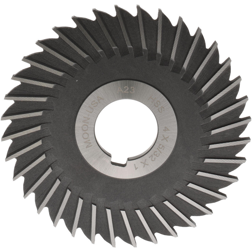 MOON CUTTERS CO. SS4156 Side Chip Saw 4" Blade Dia, 5/32" Blade Thickness, 1" Arbor Hole Dia, 36 Teeth, High Speed Steel