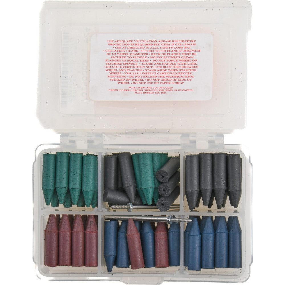 MATZ RUBBER K-11 102 Piece Rubberized Abrasive Point Set