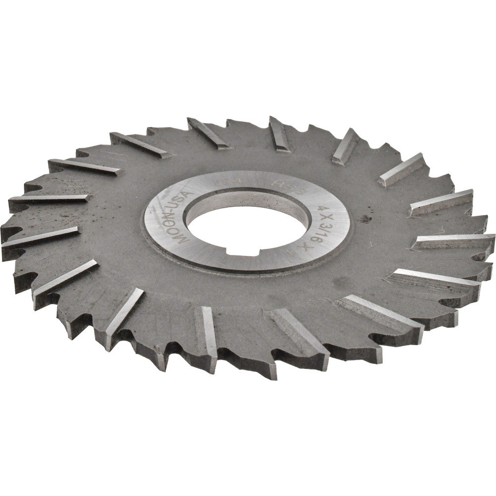 Moon Cutters Co. STS4187 Side Chip Saw 4" Blade Dia, 3/16" Blade Thickness, 1" Arbor Hole Dia, 32 Teeth, High Speed Steel