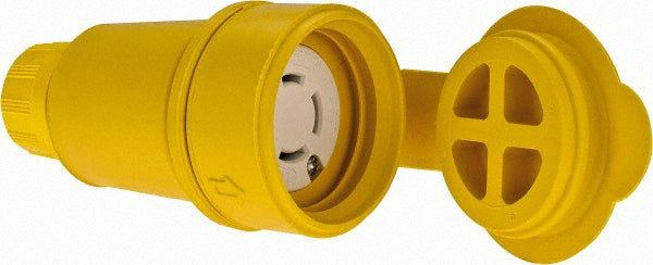 Value Collection 27W75 Locking Inlet Connector, Industrial, L15-20, 250V, Yellow