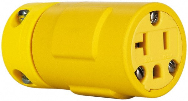 Value Collection 1533 Straight Blade Connector Industrial, 5-20, 125VAC, Yellow