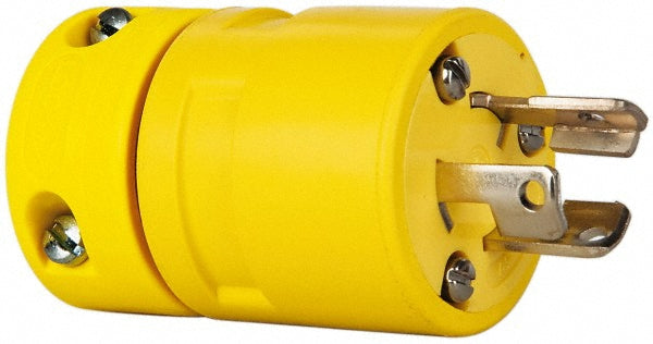 Value Collection 2447 Locking Inlet Plug, Industrial, L5-15, 125V, Yellow
