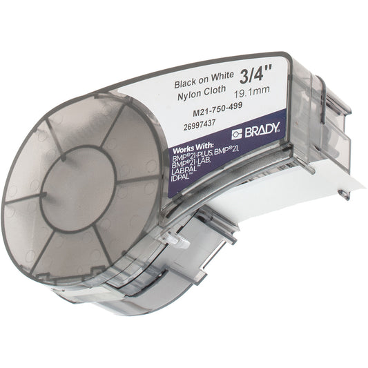 Brady 110895 Label Tape 3/4" x 16', Nylon, White