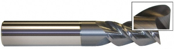 Accupro 76491273 Corner Radius End Mill 3/16" Dia, 1" LOC, 0.01" Radius, 3 Flutes, Solid Carbide