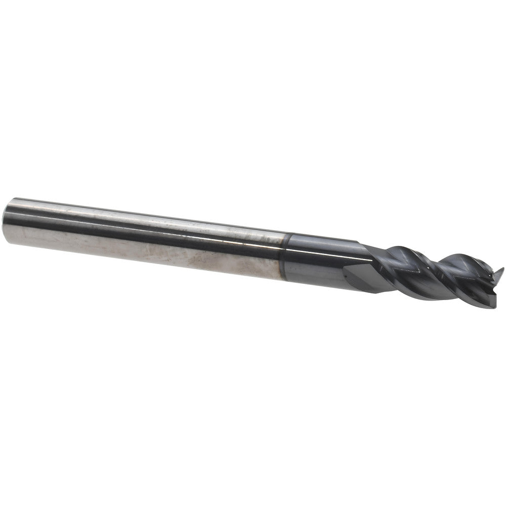 Accupro 73294845 Corner Radius End Mill 3/16" Dia, 3/8" LOC, 0.01" Radius, 3 Flutes, Solid Carbide