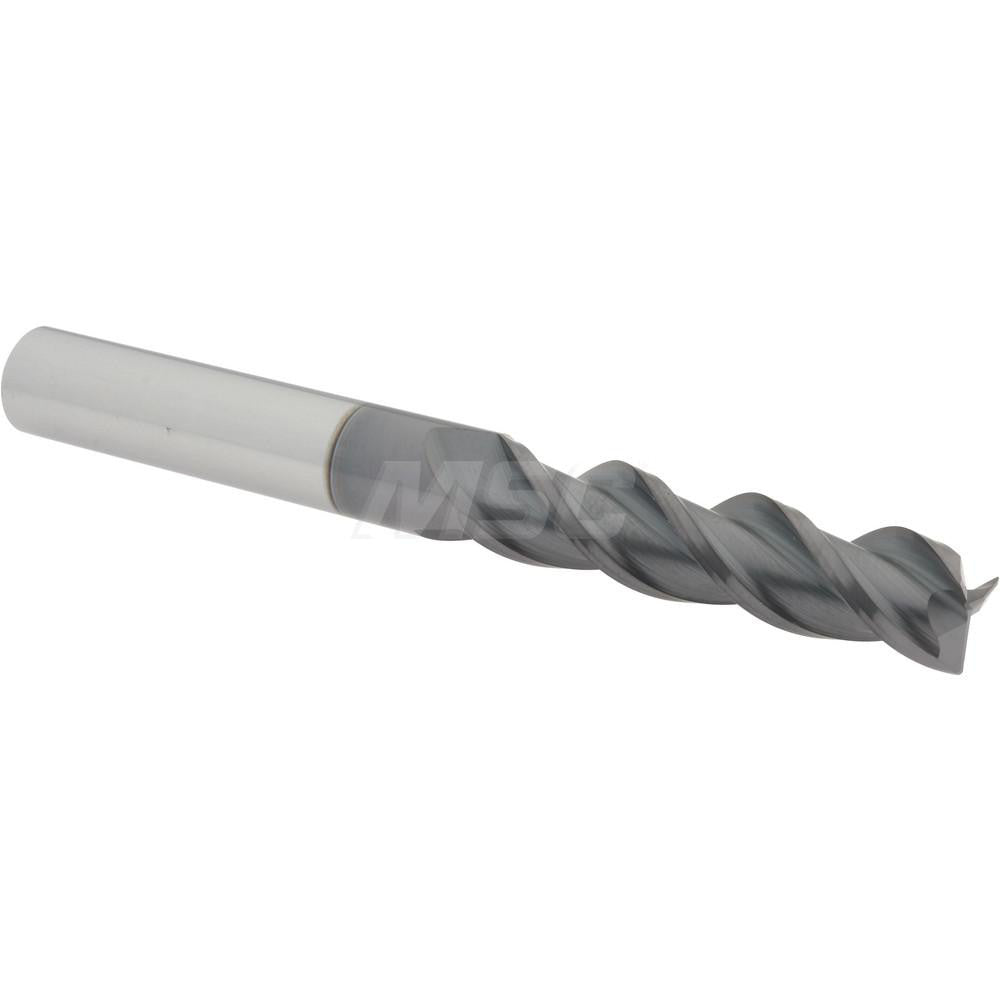 Accupro 73294910 Corner Radius End Mill 3/8" Dia, 1-1/2" LOC, 0.015" Radius, 3 Flutes, Solid Carbide