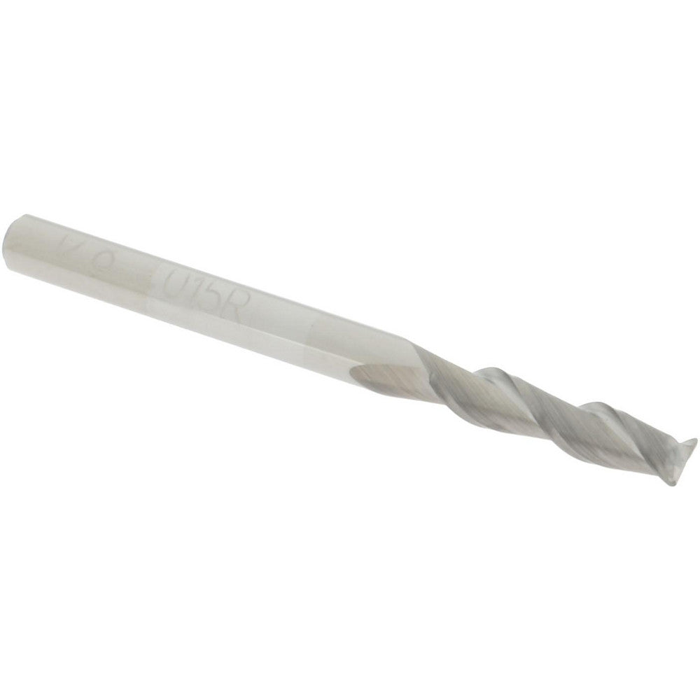 Accupro 73295032 Corner Radius End Mill 1/8" Dia, 1/2" LOC, 0.015" Radius, 2 Flutes, Solid Carbide