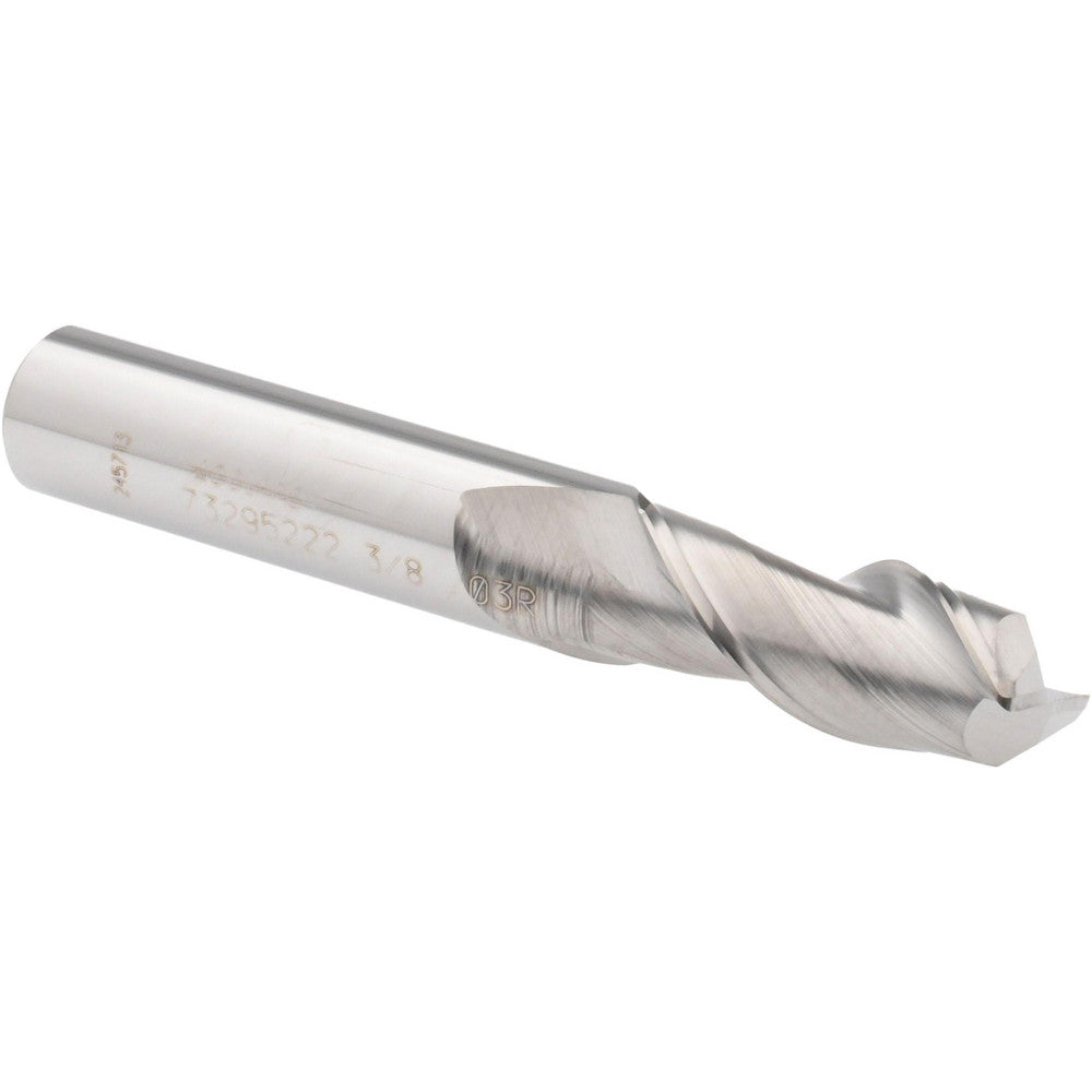 Accupro 73295222 Corner Radius End Mill 3/8" Dia, 7/8" LOC, 0.03" Radius, 2 Flutes, Solid Carbide