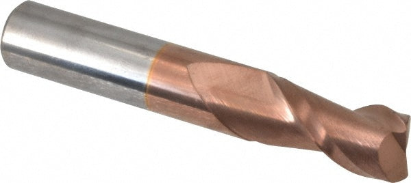 Accupro 73295735 Corner Radius End Mill 1/2" Dia, 1" LOC, 0.02" Radius, 2 Flutes, Solid Carbide