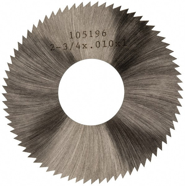 Martindale Electric Co. OSSC01072 Slitting & Slotting Saw 2-3/4" Dia, 0.01" Thick, 1" Arbor Hole, 72 Teeth, High Speed Steel