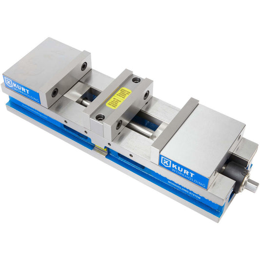 Kurt HDL6J Machine Vise Double-Station, 6.00" Jaw Width, 4" Jaw Opening, Stationary Base