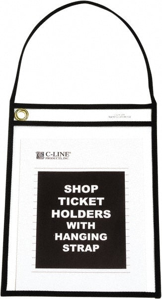 C-LINE 41922 15 Pc Hanging Strap Stitched Shop Ticket Holder Clear