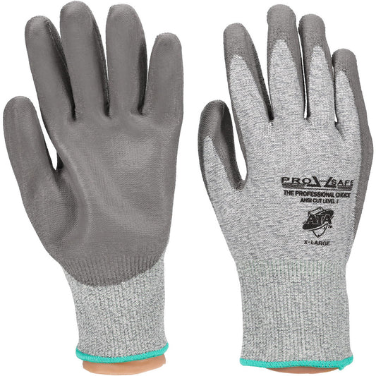 PRO-SAFE GLA-C3-XL Cut-Resistant & Puncture-Resistant Gloves PRO-SAFE Size X-Large, ANSI Cut A3, ANSI Puncture 2, Polyurethane, HPPE