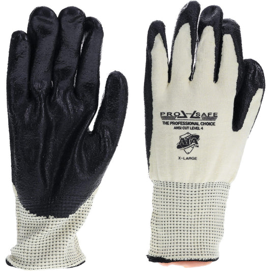 PRO-SAFE GLA-C2-XL Cut-Resistant & Puncture-Resistant Gloves PRO-SAFE Size X-Large, ANSI Cut A4, ANSI Puncture 2, Nitrile, Kevlar