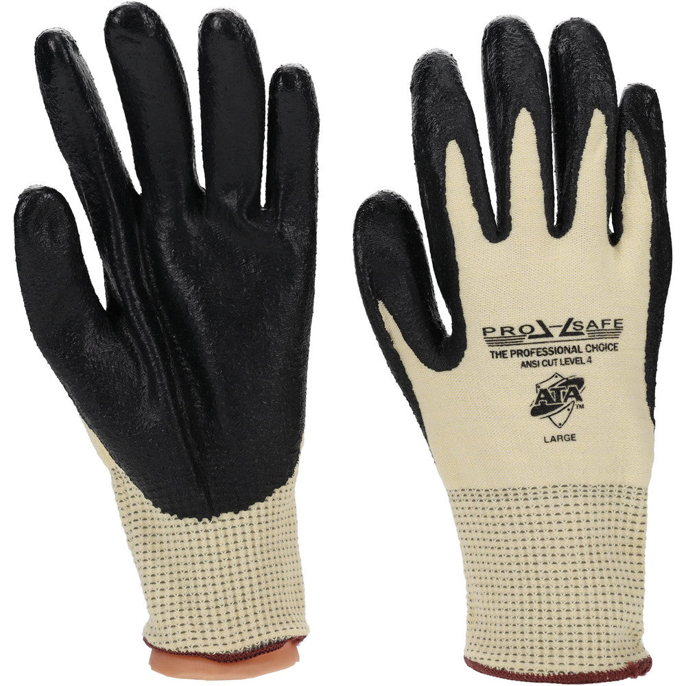 PRO-SAFE GLA-C2-L Cut-Resistant & Puncture-Resistant Gloves PRO-SAFE Size Large, ANSI Cut A4, ANSI Puncture 2, Nitrile, Kevlar