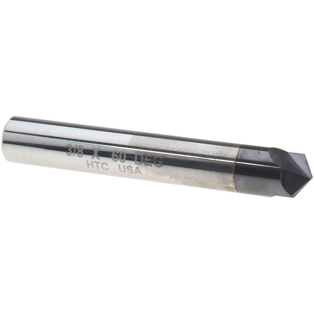 Harvey Tool 72560-C3 Chamfer Mill 3/8" Dia, 3/8" Shank Dia, 120 deg, 2 Flute, Solid Carbide, Single End
