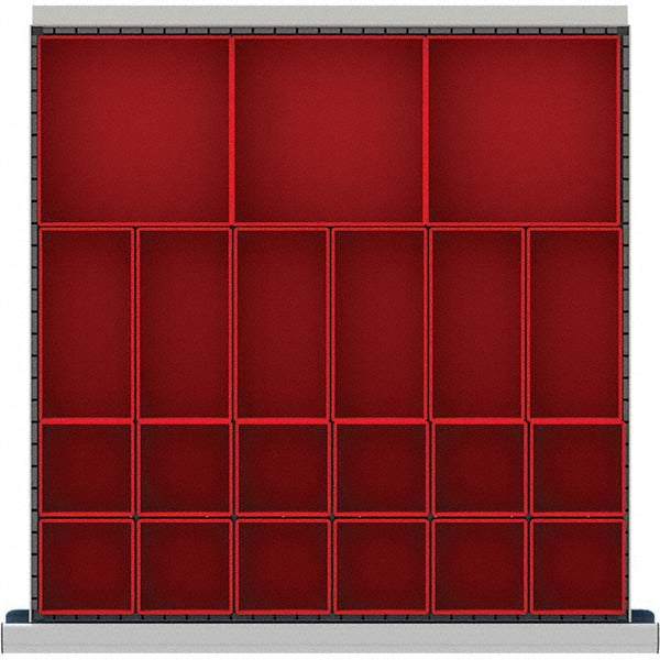 LISTA CLDR021-75 21-Compartment Drawer Divider Layout for 2.17" High Drawers