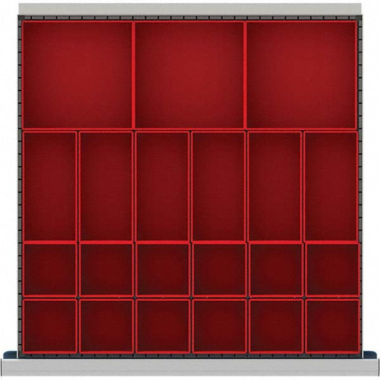 LISTA CLDR021-75 21-Compartment Drawer Divider Layout for 2.17" High Drawers