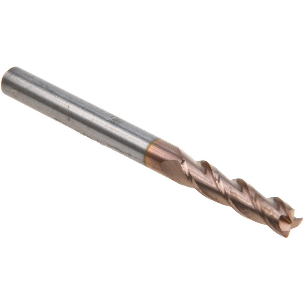 Accupro 73513855 Corner Radius End Mill 1/8" Dia, 1/2" LOC, 0.01" Radius, 3 Flutes, Solid Carbide