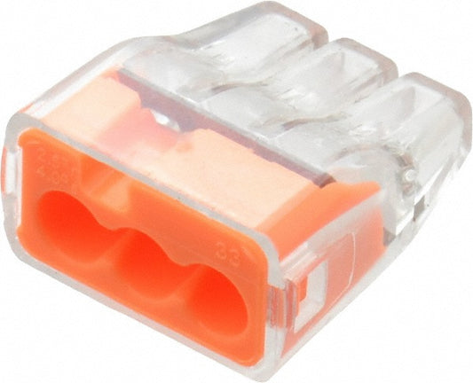 Ideal 30-1033J 3 Port, 18 to 12 AWG Compatible, Push-In Wire Connector