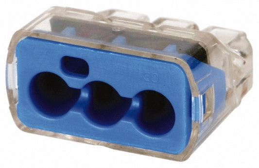Ideal 30-1039 3 Port, 14 to 10 AWG Compatible, Push-In Wire Connector