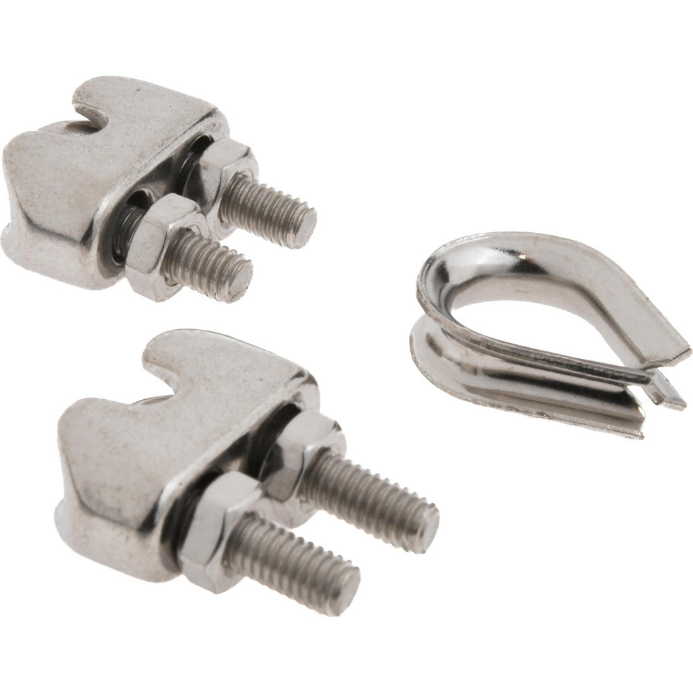 Ronstan ID003404-03 Wire Rope Grip 1/8" Rope Dia, 316 Stainless Steel
