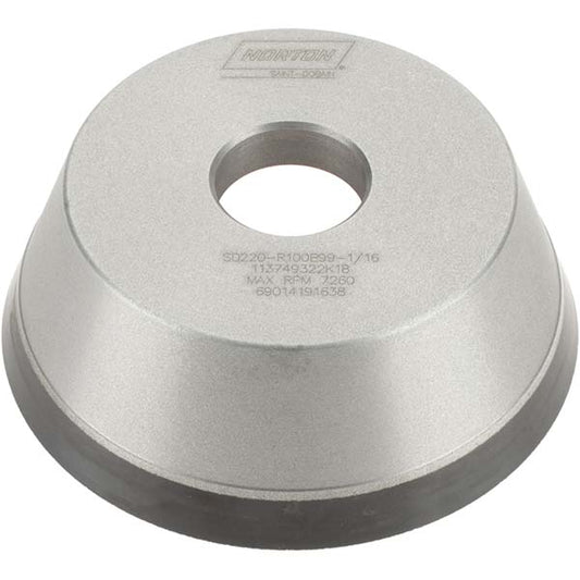 Norton 69014191638 Tool & Cutting Grinding Wheel 5" Dia, 220 Grit, Type 11