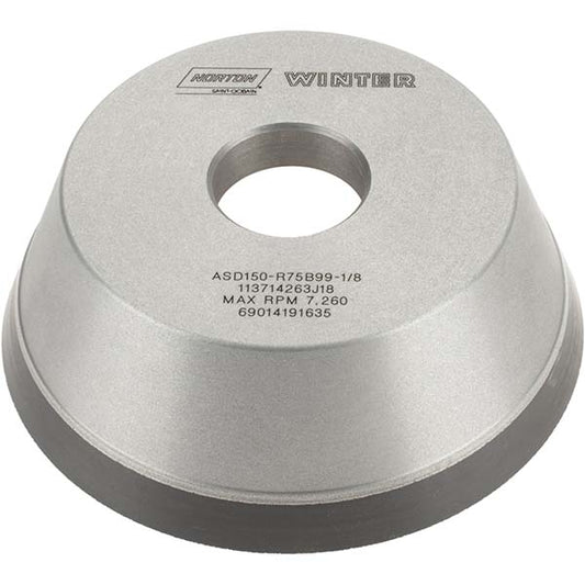 Norton 69014191635 Tool & Cutting Grinding Wheel 5" Dia, 150 Grit, Type 11