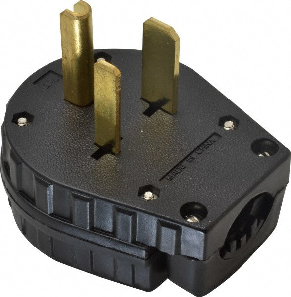 Pass & Seymour 3869 Straight Blade Plug Specification, 6-30P, 250VAC, Black