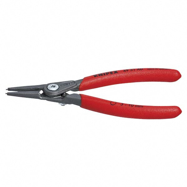 Knipex 49 31 A0 Retaining Ring Pliers Tool Type External Ring Pliers  Type External  Tip Angle 0  Ring Diameter Range (Inch) 1/8 to 25/64  Tip Diameter (mm) 0.90  Overall Length (mm) 140.00