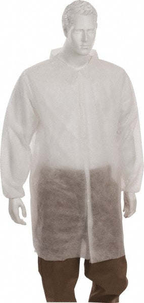 PRO-SAFE KM-LC0-WE-NW-SM-WHITE Pack of (30) Size S White Lab Coats without Pockets