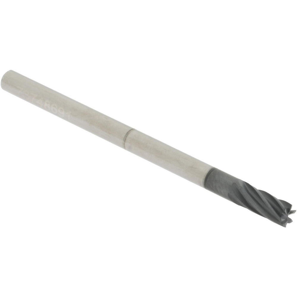Accupro 2500175 Square End Mill  0.1250" Dia, 0.25" LOC, 0.125" Shank Dia, 2" OAL, 6 Flutes, Solid Carbide