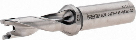 Iscar 3202789 Replaceable-Tip Drill 0.472 to 0.488" Dia, 1.41" Max Depth, 5/8" Straight-Cylindrical Shank