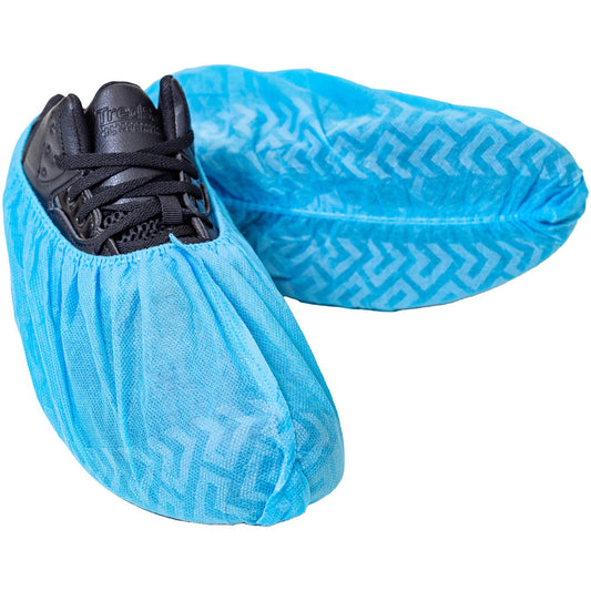 PRO-SAFE KM-SC-NWI-NS-XL-BLUE Shoe Cover Size X-Large, None, Polyethylene, Blue