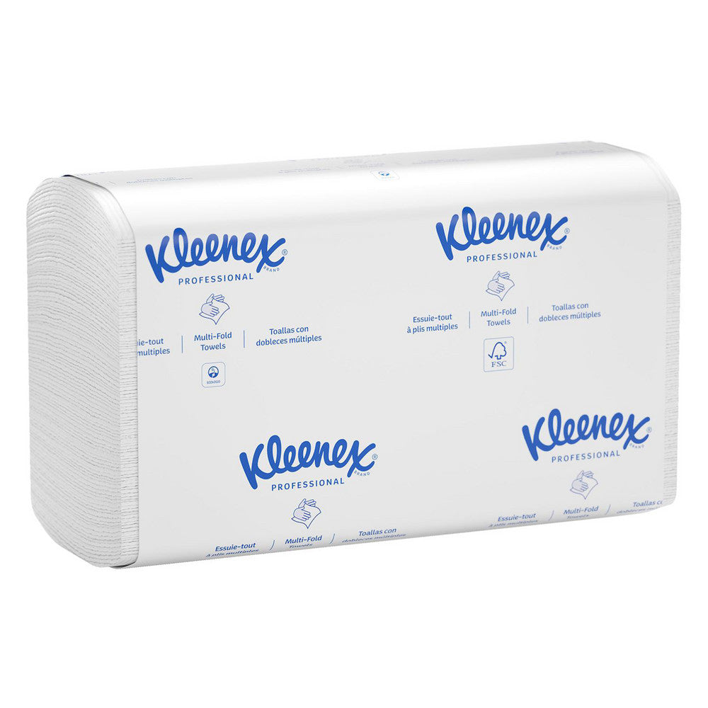 Kleenex 13253 Premiere Folded Towels (13253), with Fast-Drying Absorbency Pockets™, Trifold Towels, White