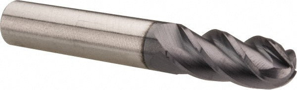 Accupro 73901480 Ball End Mill 0.375" Dia, 0.875" LOC, 4 Flute, Solid Carbide